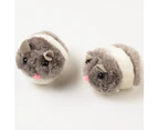 Pull String Mouse Vibrating Movable Interactive Toy Fluffy Plush Mice for Cats Kitten Pets