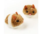 Pull String Mouse Vibrating Movable Interactive Toy Fluffy Plush Mice for Cats Kitten Pets