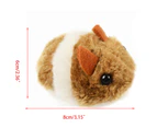 Pull String Mouse Vibrating Movable Interactive Toy Fluffy Plush Mice for Cats Kitten Pets