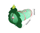 Cat Christmas Tree Tunnel Tube Collapsible Tunnels for Hide-and-Seek Game