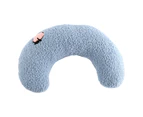 Dog Chew Toy Plush Pet Pillow Dog Neck Support Durable Stuffed Sleep Aid Toy - Blue