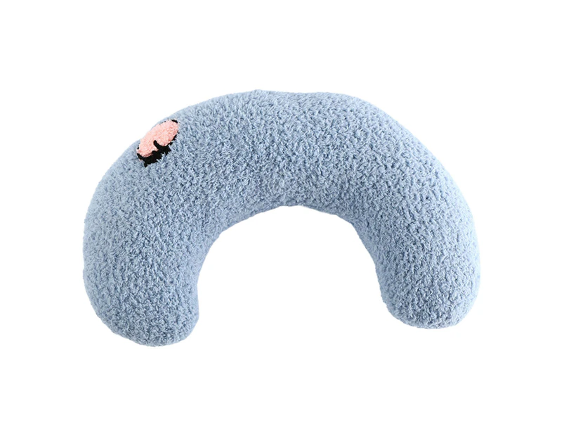 Dog Chew Toy Plush Pet Pillow Dog Neck Support Durable Stuffed Sleep Aid Toy - Blue