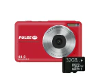 PULSE 44.0 MP 16x Digital Zoom Camera Red BONUS 32GB MICROSD