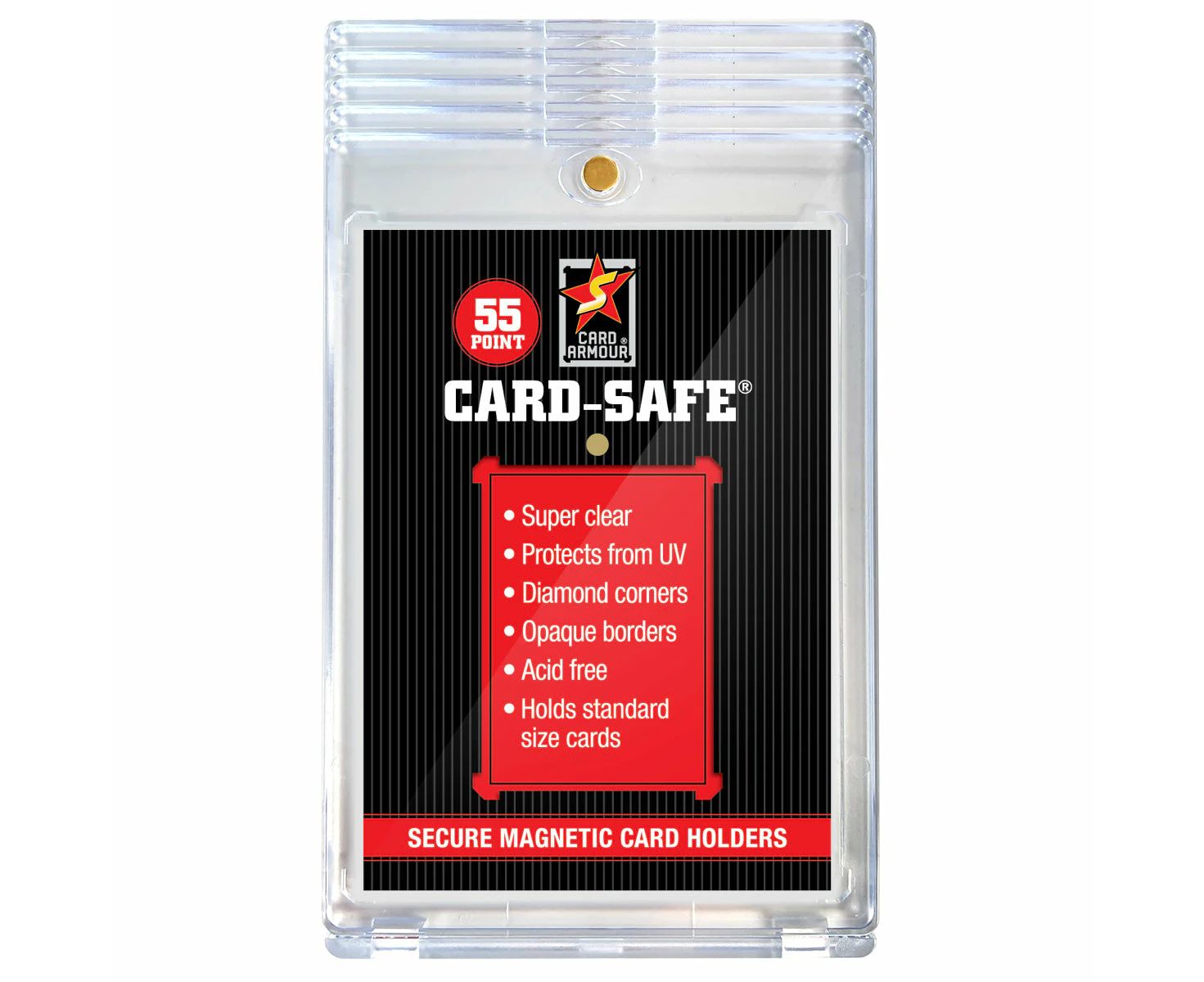 5 Pack of Card Armour Card Safe 55pt Magnetic Card Holders