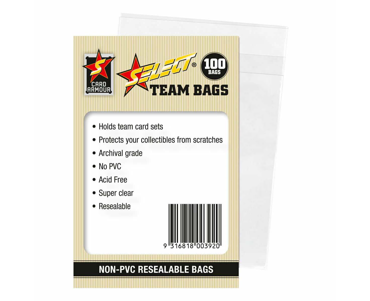 Card Armour Resealable Team Bags (100 pk)