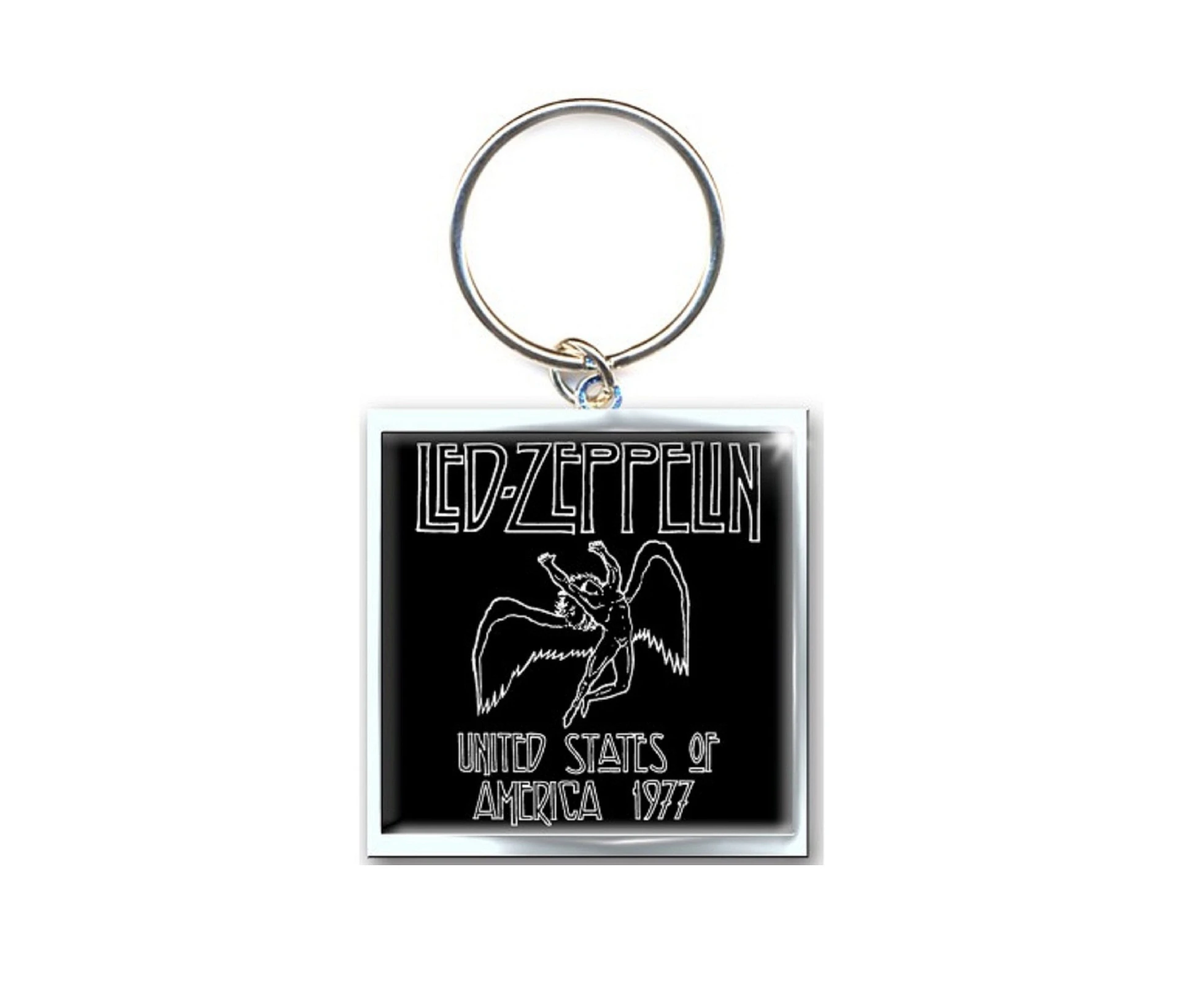 Led Zeppelin Keyring Keychain 1977 Usa Tour   Official Standard Metal