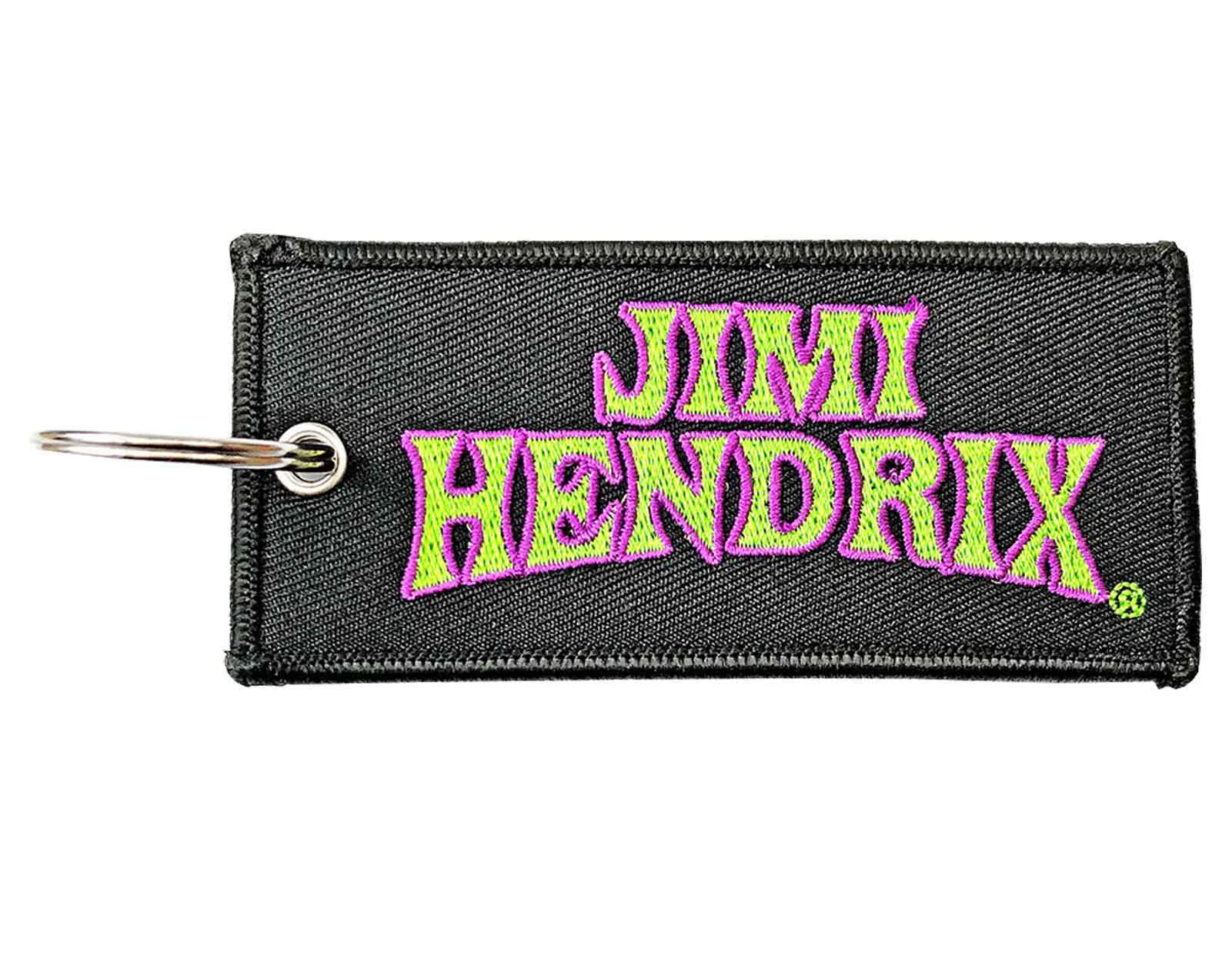 Jimi Hendrix Keyring Keychain Arched Logo Patch  Official