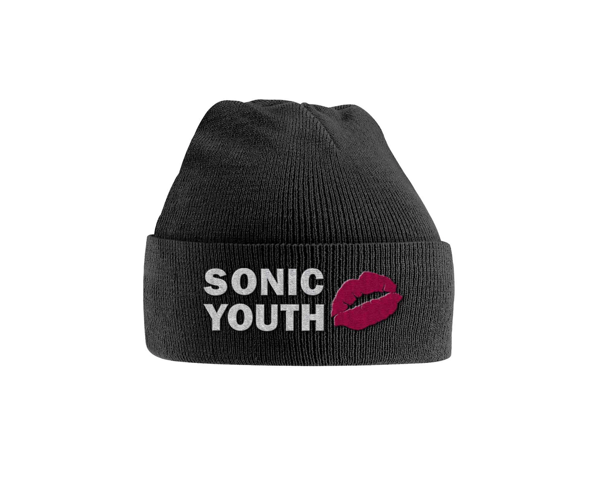 Sonic Youth Beanie Hat Goo Band Logo  Official  Embroide