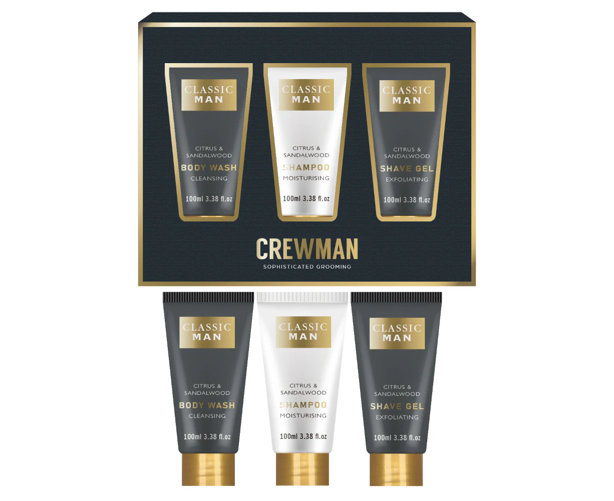 Crewman Classic Man Citrus And Sandlewood Body Wash Shampoo And Shave Gel 100ml