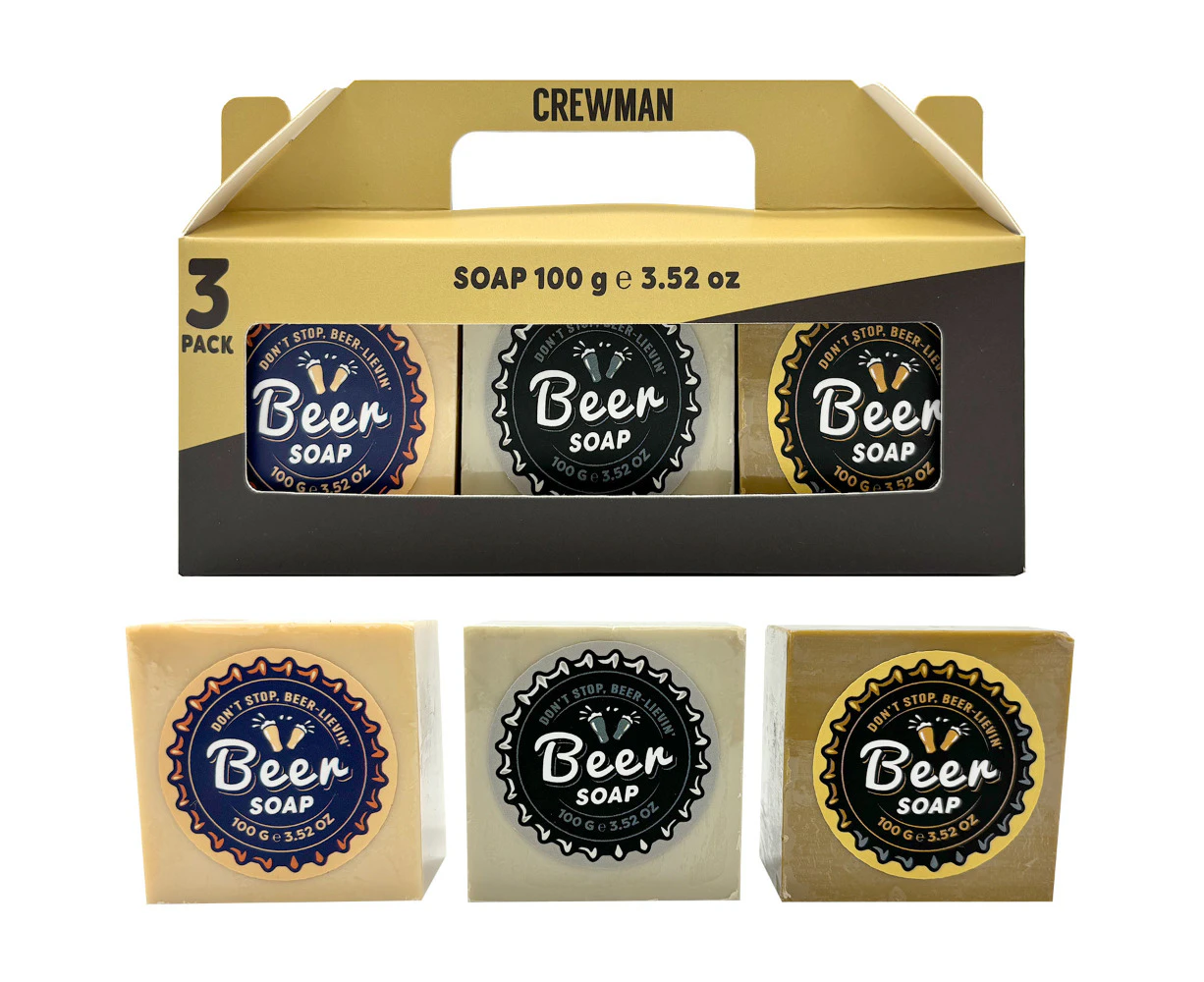 Crewman 3 Piece 100g  Soap Gift Set Beer Design