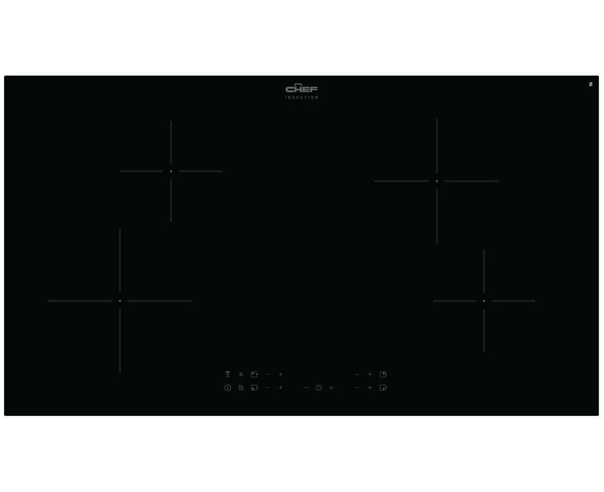 Chef 90cm Black Ceramic Glass Induction Cooktop CHI944BB