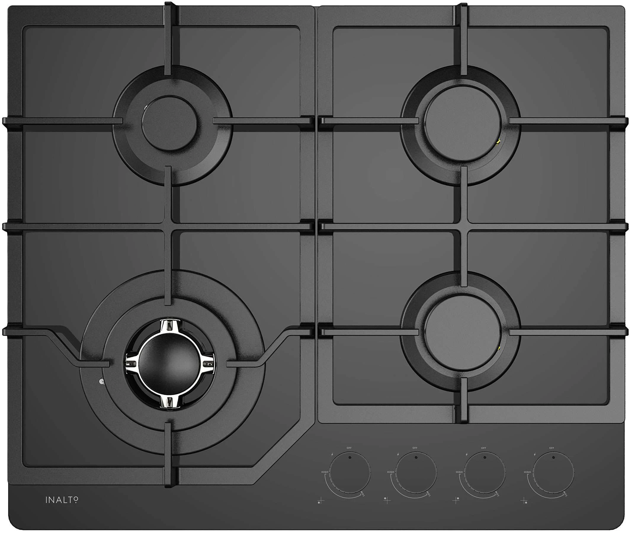 InAlto 60cm Black Gas Cooktop ICGG604W