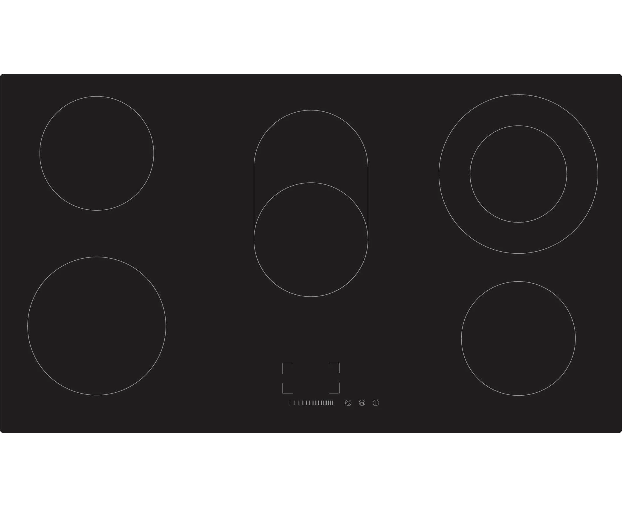 Casa 90cm Black Ceramic Glass Electric Cooktop CA90FEG