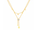 Flower Tassel Pearl Pendant Necklace For Women