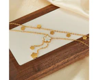 Flower Tassel Pearl Pendant Necklace For Women