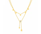 Dainty Gold Layered Star Pendant Necklace For Women-Gold