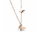 Butterfly Pendant Necklace For Women-Gold