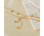 Dainty Gold Layered Star Pendant Necklace For Women-Gold