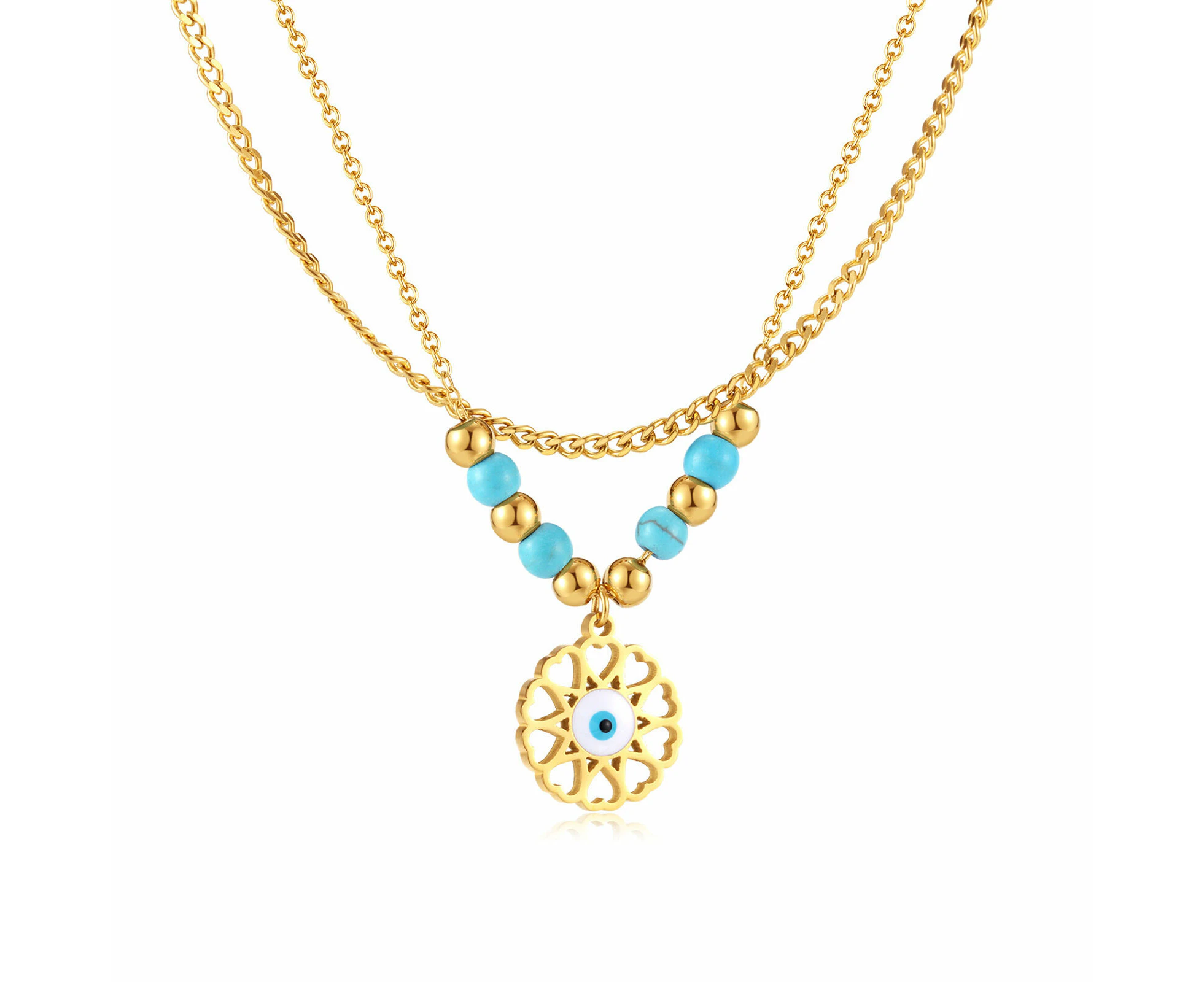 Dainty Chain Necklaces For Women,Stylish Minimalist Design Pendant Necklaces,GX2288-Gold