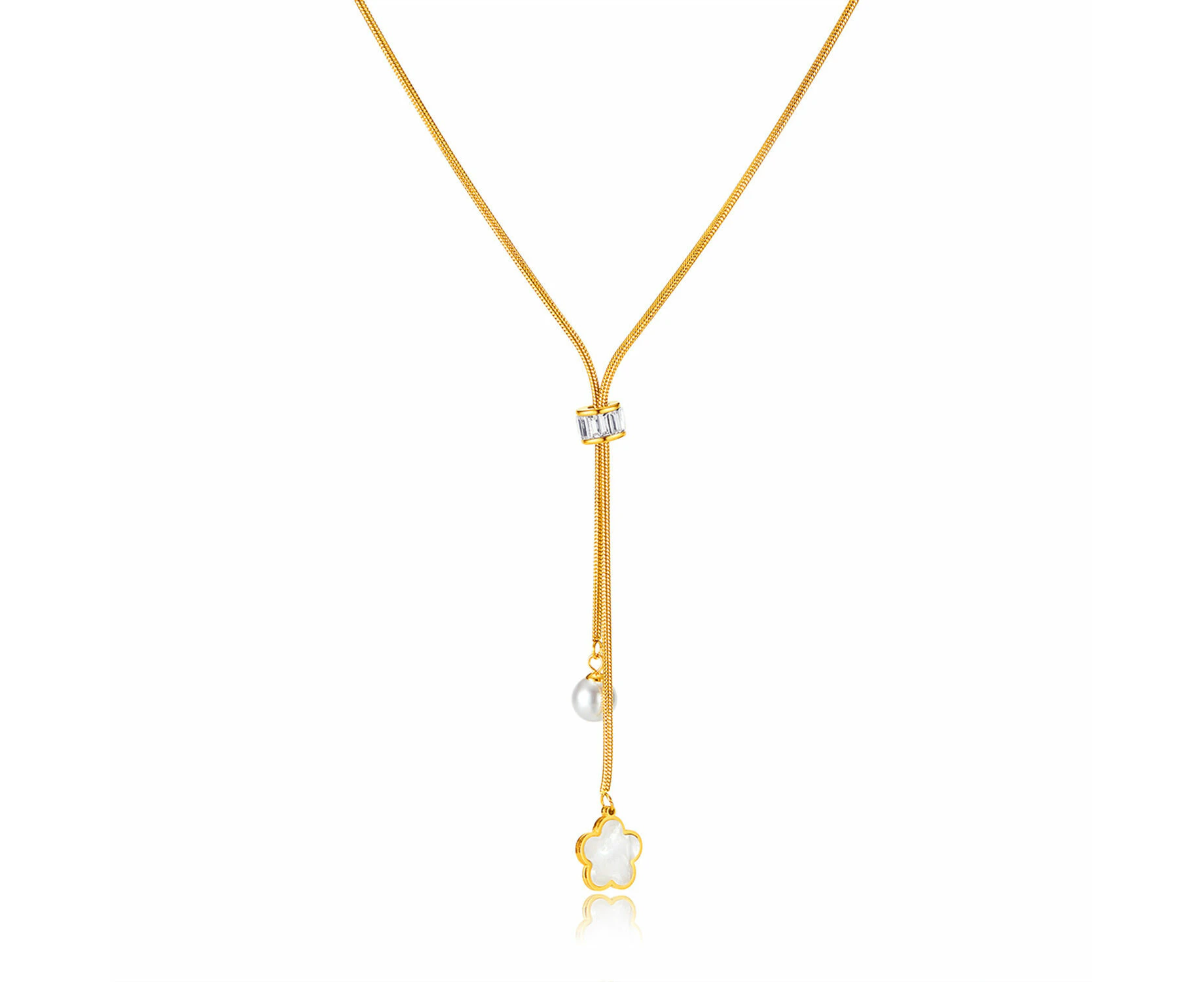 Dainty Chain Necklaces For Women,Stylish Minimalist Design Pendant Necklaces,GX2426-Gold