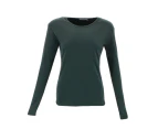 FIL Women's Long Sleeve Thermal Fleece T-Shirt - Dark Green