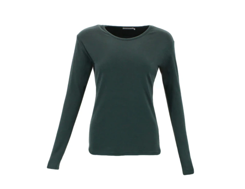 FIL Women's Long Sleeve Thermal Fleece T-Shirt - Dark Green