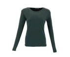 FIL Women's Long Sleeve Thermal Fleece T-Shirt - Dark Green