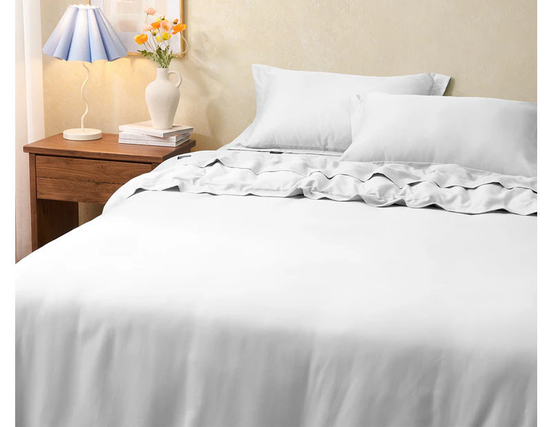 Sheraton Luxury Maison 1000TC Cotton Rich Quilt Cover Set - White