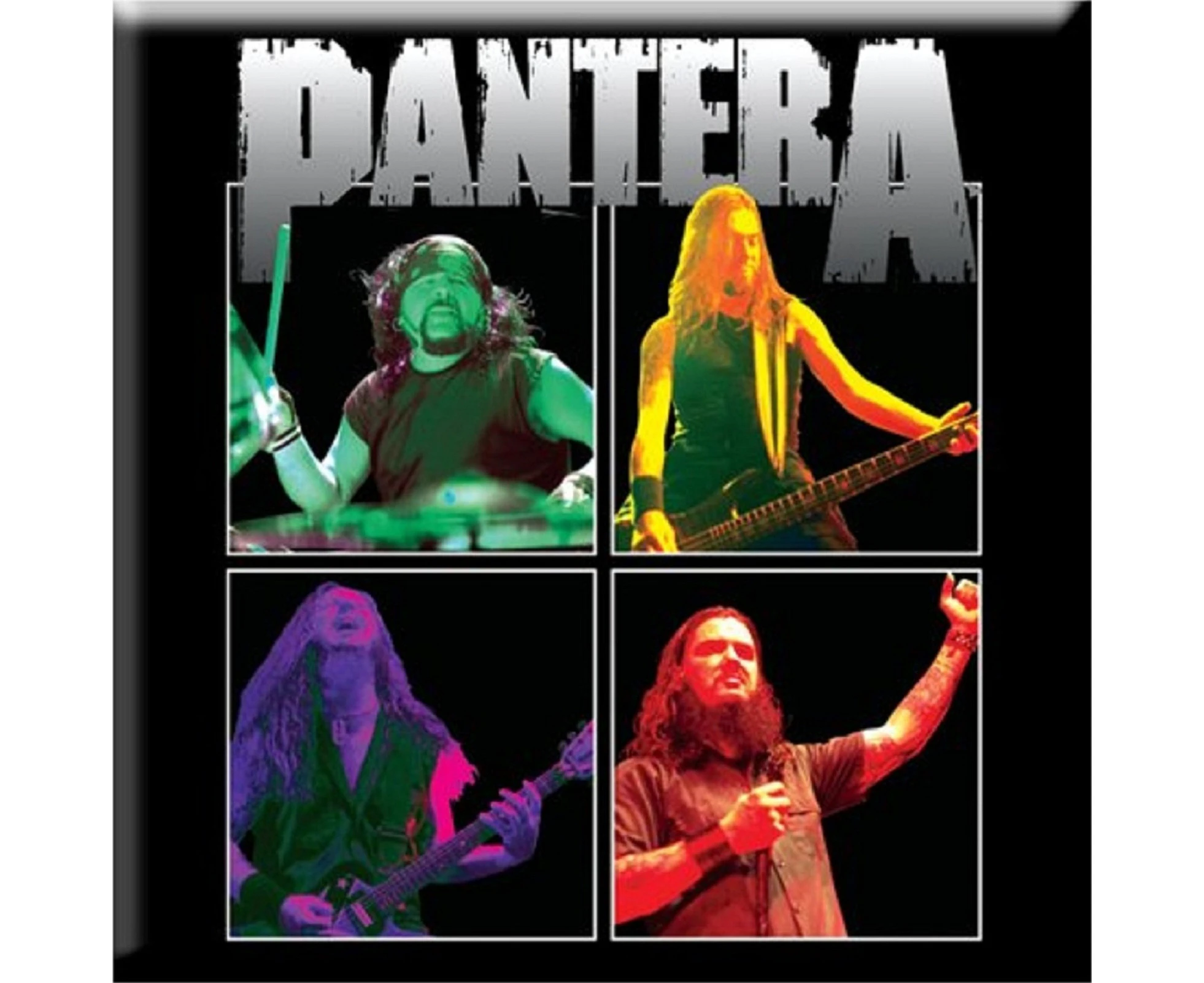 Pantera Fridge Magnet Band Photo Logo  Official 76Mm X 76Mm