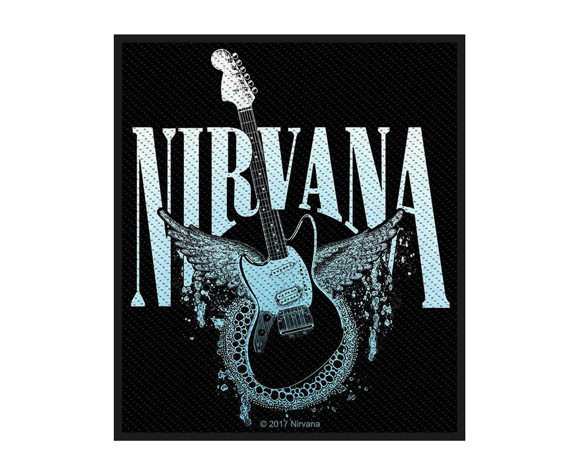 Nirvana Patch Guitar Band Logo  Official Woven (10Cm X 10Cm)