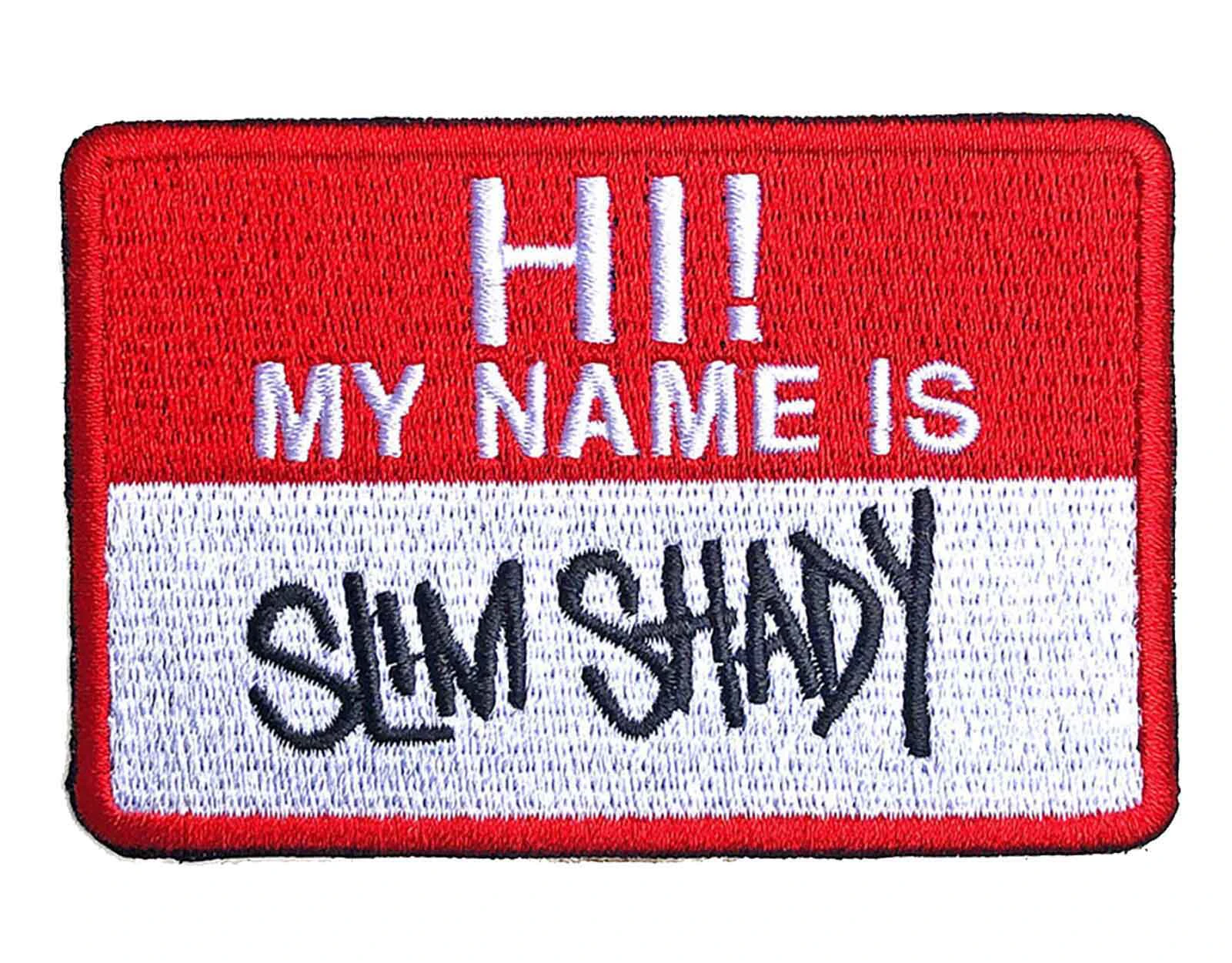 Eminem Patch Slim Shady Name Badge  Official  8X5cm