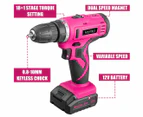 Monika 12V Pink Lithium Cordless Drill