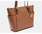 Michael Kors Jet Set East West Leather Tote Bag - Luggage