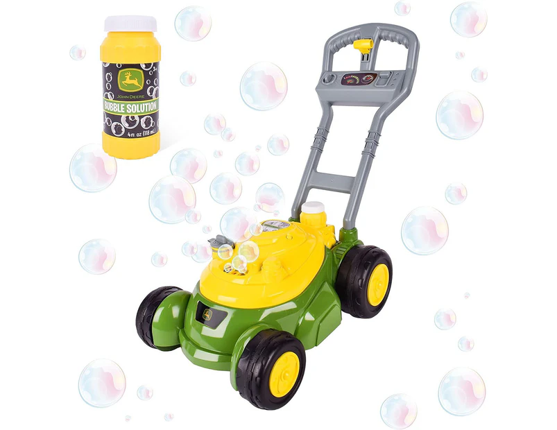 John Deere Bubble-N-Go Lawn Mower & Bubble Solution Kids Toy 118ml 3Y+