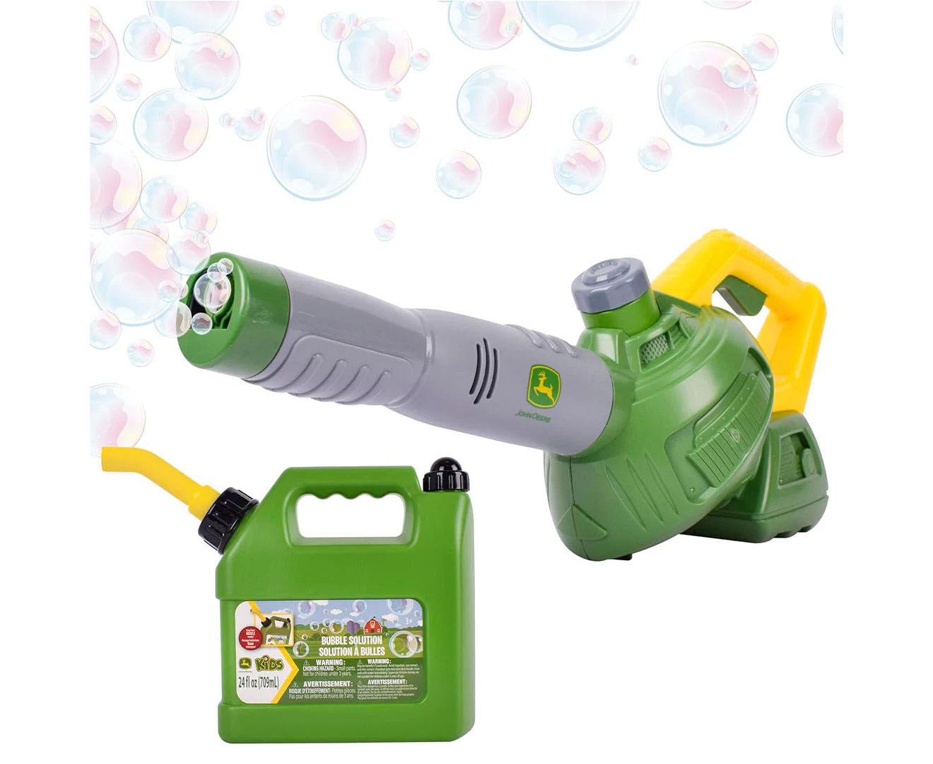 John Deere Motorised Bubble 'N' Fun Leaf Blower Combo Toy