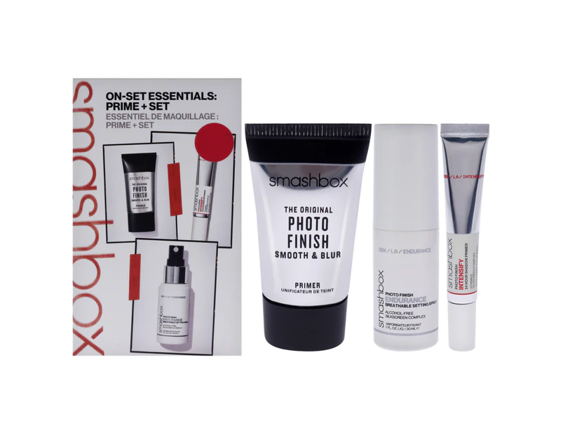 On-Set Essentials Primer Plus Set by SmashBox for Women - 3 Pc