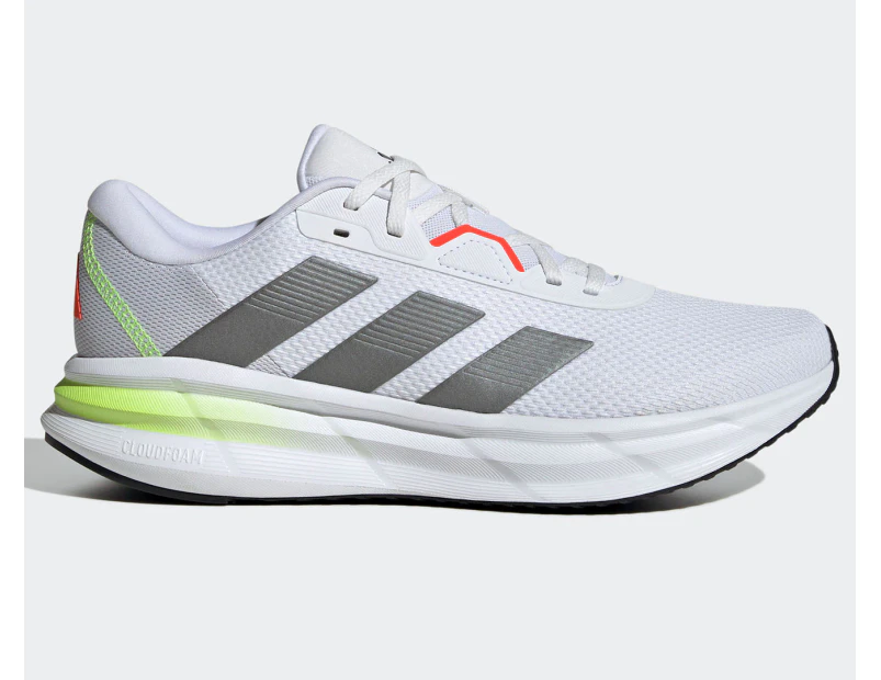 Adidas Men's Galaxy 7 Running Shoes - White/Iron Met/Lucid Lemon