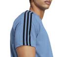 Adidas Men's Essentials Single Jersey 3-Stripes Tee / T-Shirt / Tshirt - Semi Blue Burst