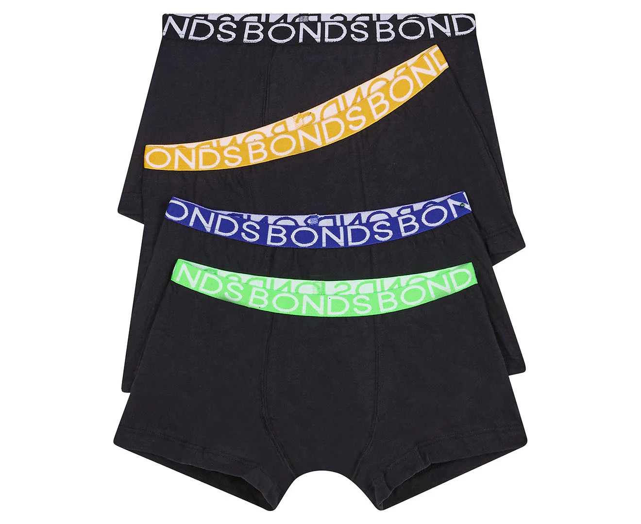 Bonds Boys' Trunks 4-Pack - Black/Multi