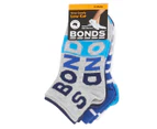 Bonds Kids' Very Comfy Low Cut Socks 4-Pack - Grey/Blue/White