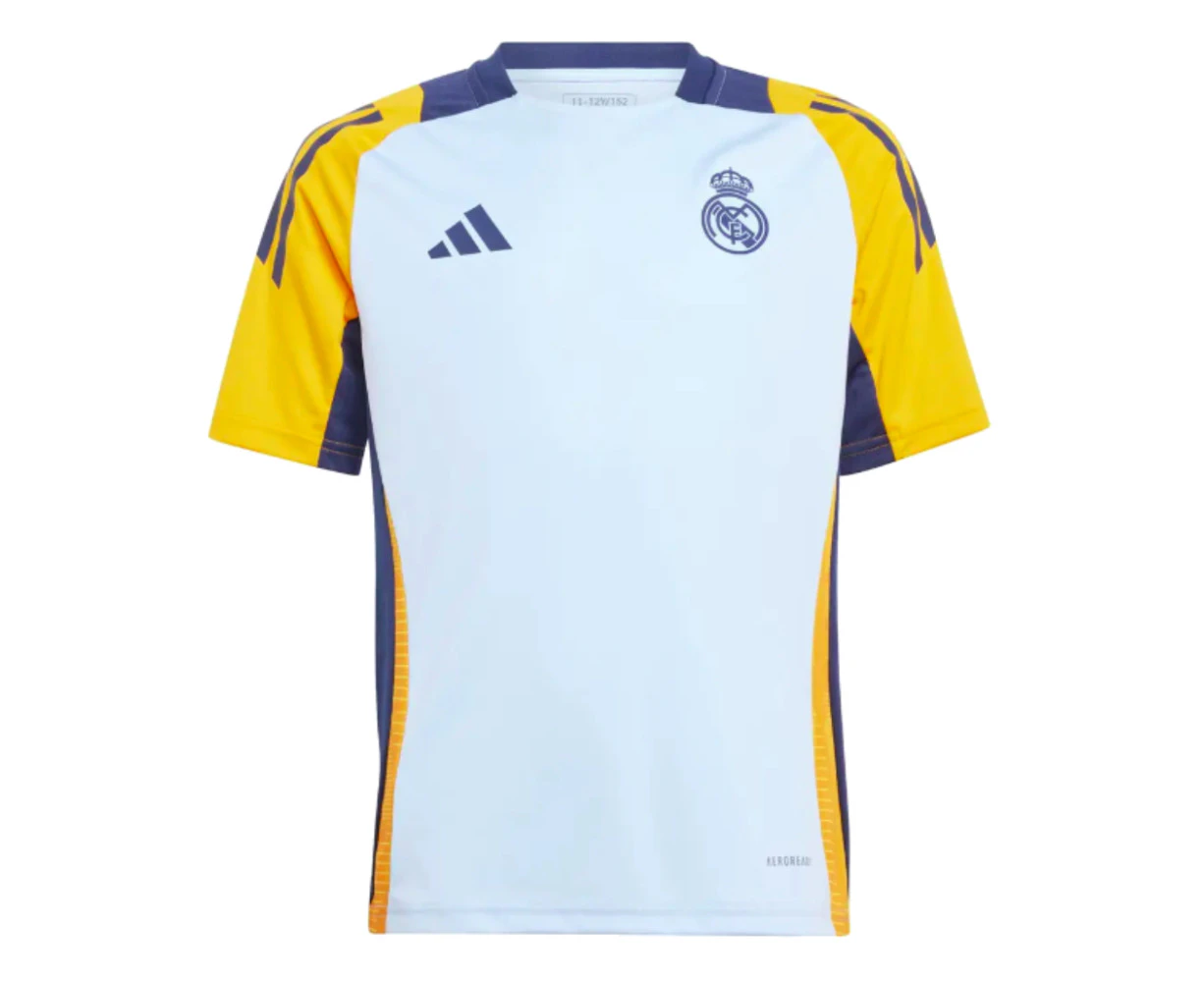 2024-2025 Real Madrid Training Shirt (Glow Blue) - Kids