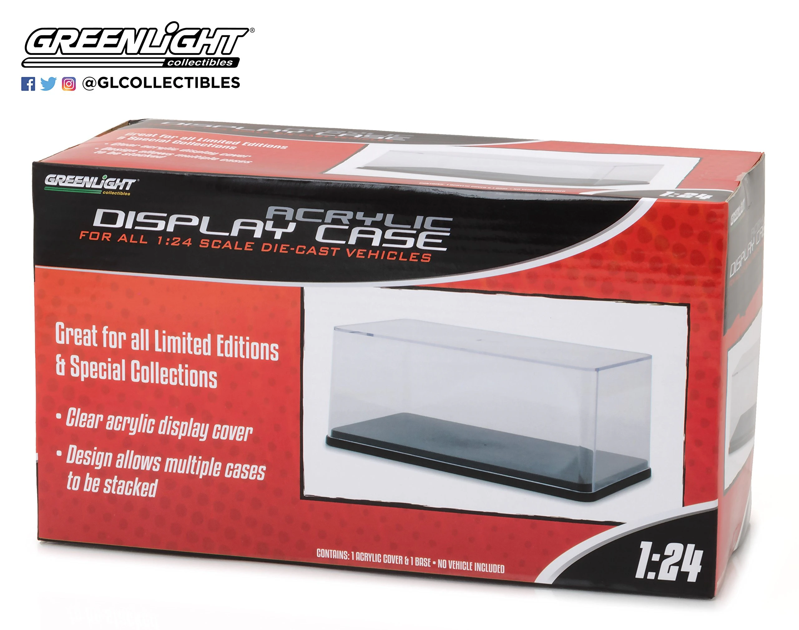 GreenLight Collectibles - 1:24 Acrylic Case with Plastic Base