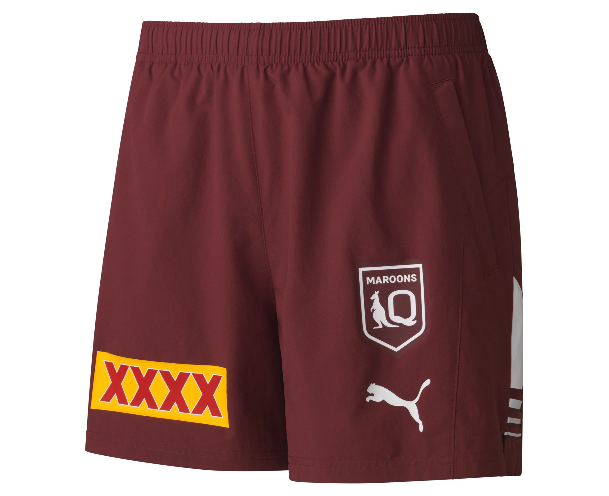 Queensland Maroons 2024 QRL Puma Training Shorts Burgundy Sizes S-4XL!