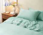 Sheraton Luxury Maison 1000TC Cotton Rich Quilt Cover Set - Aqua Foam