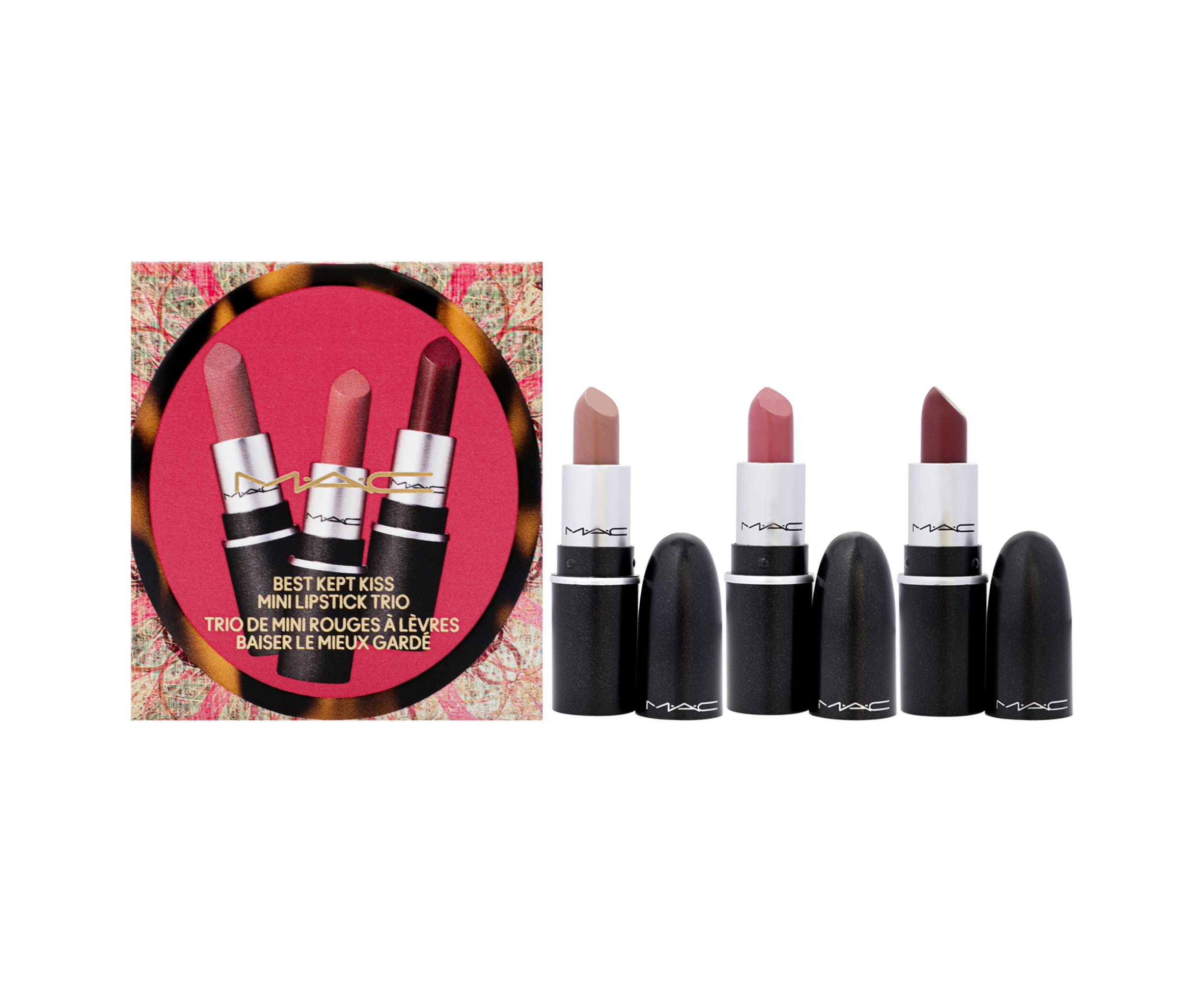 Best Kept Kiss Mini Lipstick Trio by MAC for Women - 3 Pc