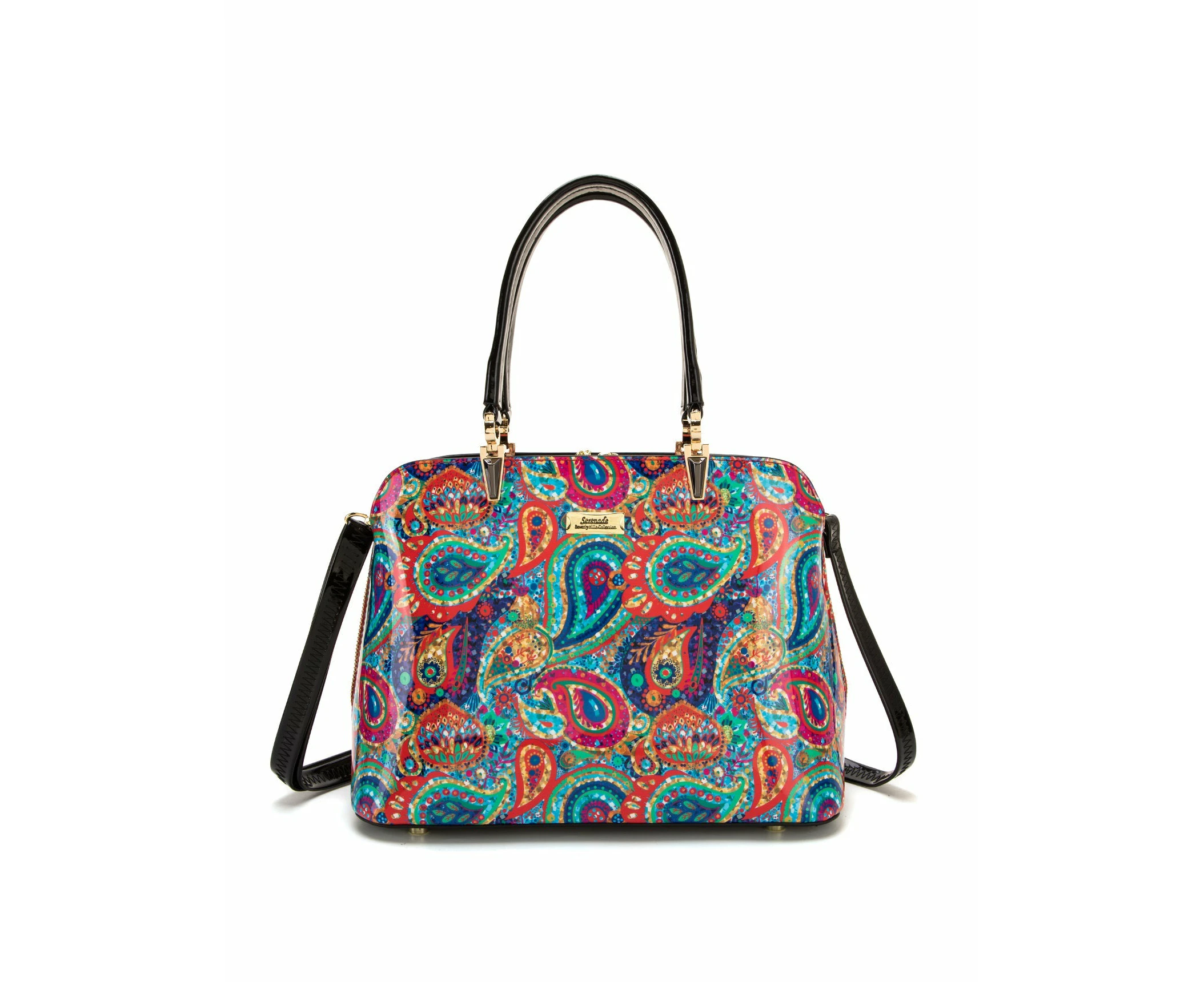 Serenade Sn93 8137 Paige Tripple Compartment Leather  MULTI