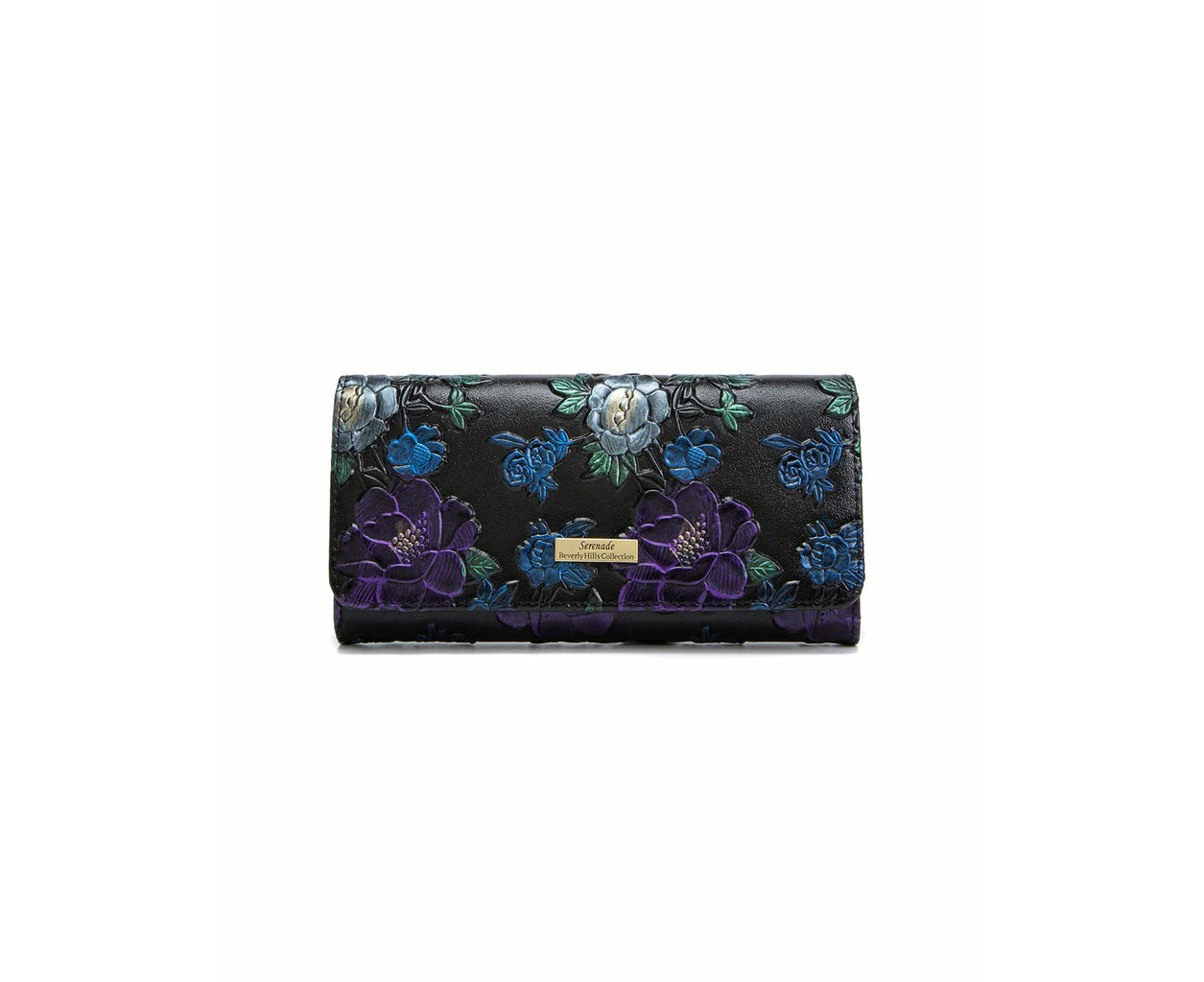 Serenade Vincent Large Rfid Hand Painted Wallet  Floral