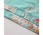 All Size Bed Quilt Duvet Doona Cover Set Cotton Bedding - Flora Green