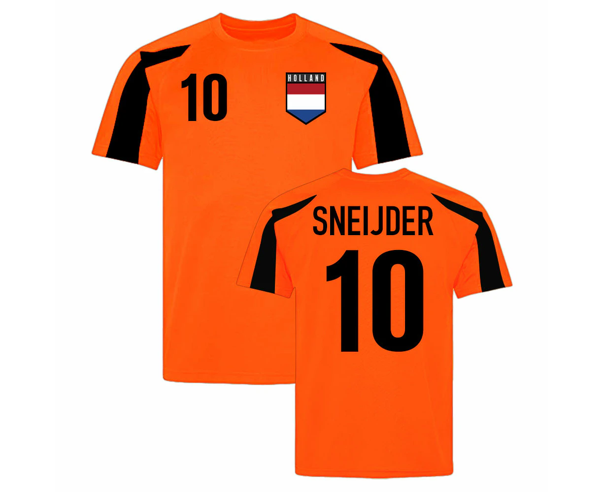 Holland Sports Training Jersey (Orange-Black) (Sneijder 10)