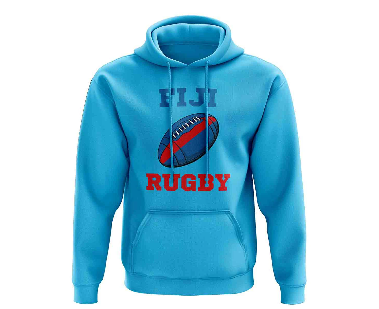 Fiji Rugby Ball Hoody (Sapphire Blue)